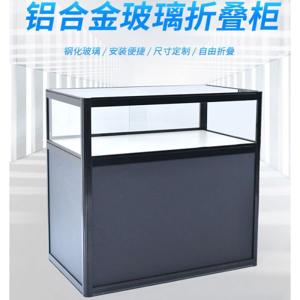 Lock Display Cabinet Illuminated Stand Showcase for 1800*1800*2000 Glass Counter