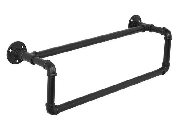 1 Inch NPT Industrial Pipe Furniture Hanging Wall Mounted Towel Holder