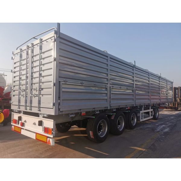 Semi-Trailer 4 Axles Side Wall Cargo Truck Trailers with 13T 14T 16T 18T Axle