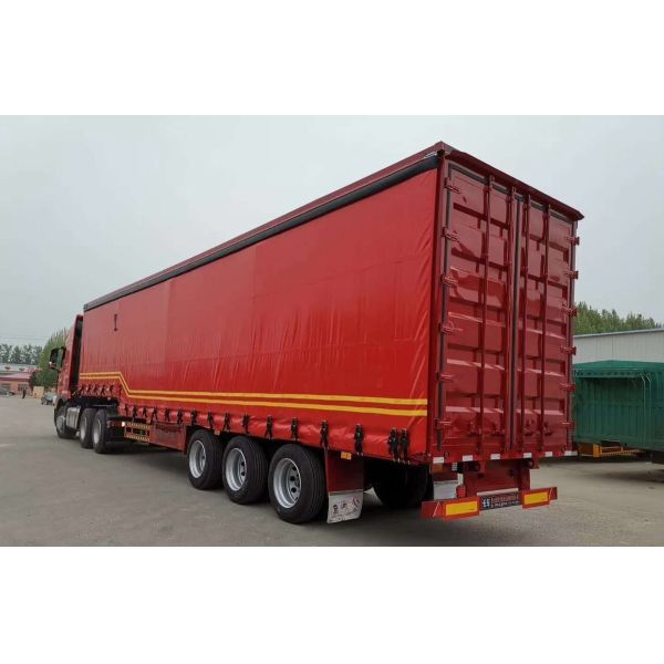 Carga pesada de 3 ejes de contenedor de 45 pies con semirremolque de furgoneta refrigerada