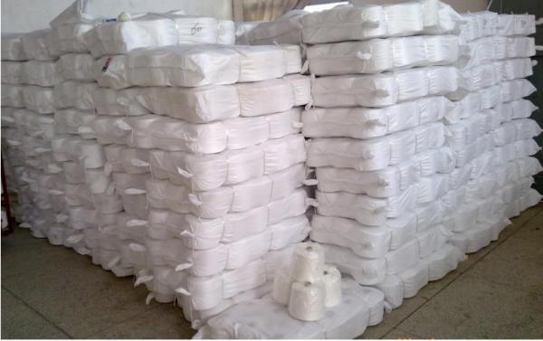 NE 20/3 30/3 Fios de poliéster para fios de costura Branco Brilhante Branco Branco