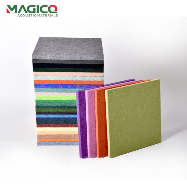 Eco-Friendly pet polyester acoustic panel Effective Noise Reduction pet acoustic board For Office studios and homes