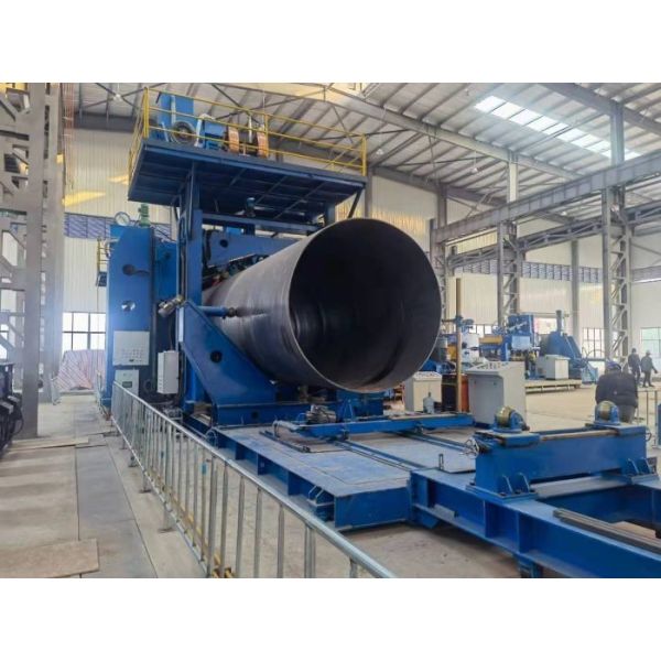 Steel Pipe Internal External FBE Powder Coating & Liquid Paint Spraying Line with Rust Removal