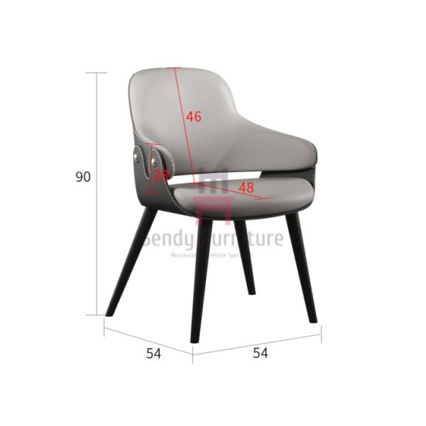 Металлический стул для ресторанов с кожаной подстилкой