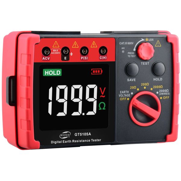 GT5105A Digital Earth Resistance Tester 400V Overload Protection with Intelligent MCU Chip