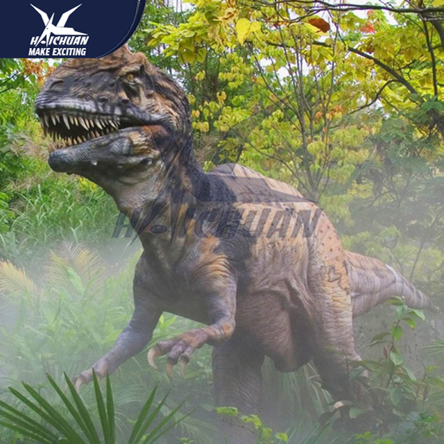 Water - Proof Outdoor Dinosaur / Spray Water And Smoke Vivid Animatronic Dinosaur Model