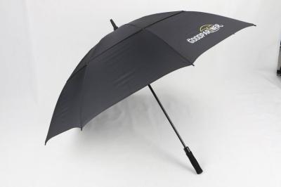 Black Pongee Vented Golf Umbrella , Wind Resistant Golf Umbrella EVA Handle