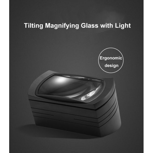 High Quality Factory Direct Wholesale Custom 2.5X Desktop LED Magnifying Glass Push Switch Frame with Light for Reading