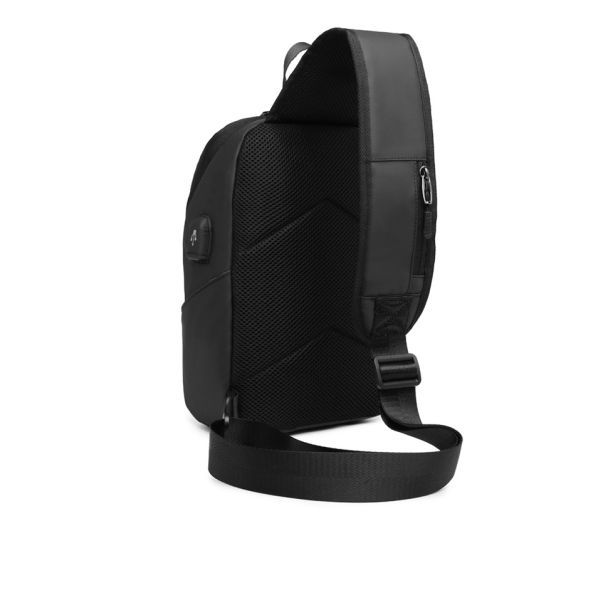 7.9 Inch IPAD USB Charging Shoulder Travel Sling Bag 18*10*30cm