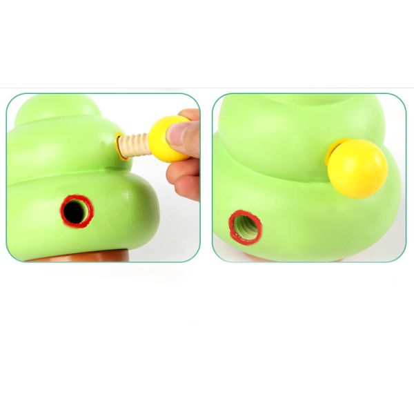 Early Childhood Development Nut Tree Disassembly Screw Wooden Toy ISO9001