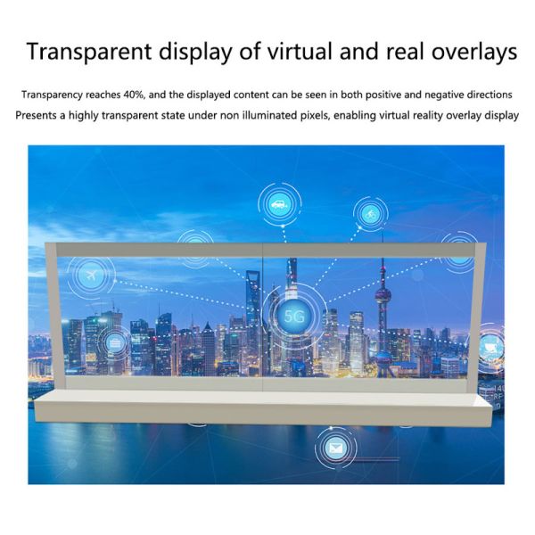 55 Inch 4k Ultra Thin OLED Transparent Screen 400nit For High Definition Digital Display