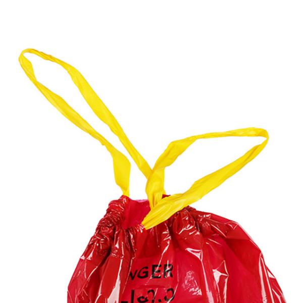 Large Capacity Yellow red hospital clinics infectious plastic disposable medical biohazard waste bags