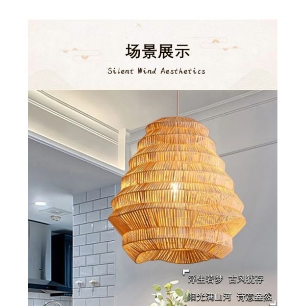 Kitchen LED Hanging Lamp bar Designer lamp Creative birdcage light Bamboo Weaving pendant lamp(WH-WP-125)