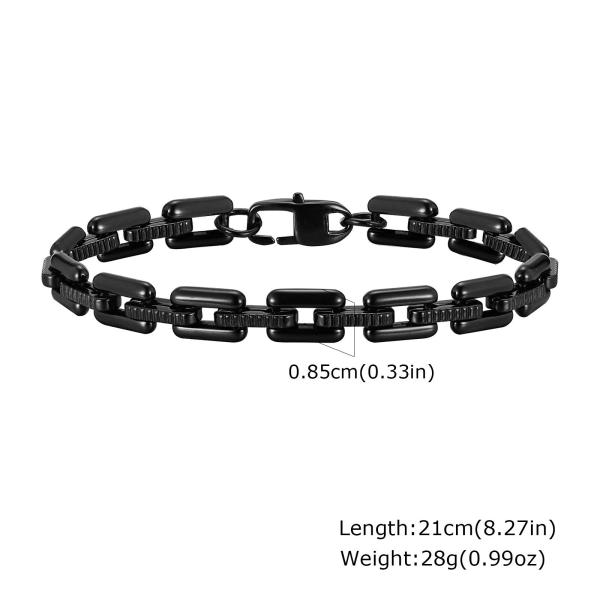 New Arrivals Plated Black Stainless Steel Bracelet Bracelets pour hommes avec expédition rapide