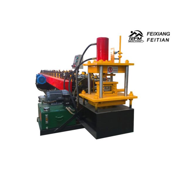 Reliable C Section Roll Forming Machine , Bridge Sheet Cable Tray Punching