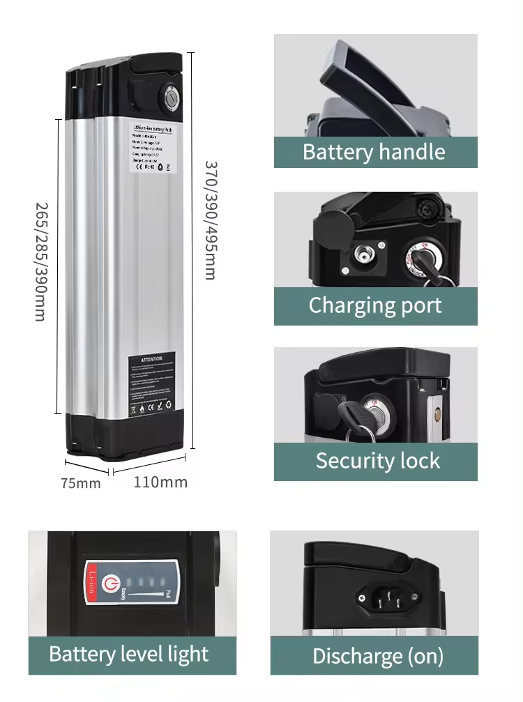 18650 Литий-ионный велосипед электрический велосипед аккумулятор 24V 36V 48V 10Ah 15Ah 20Ah