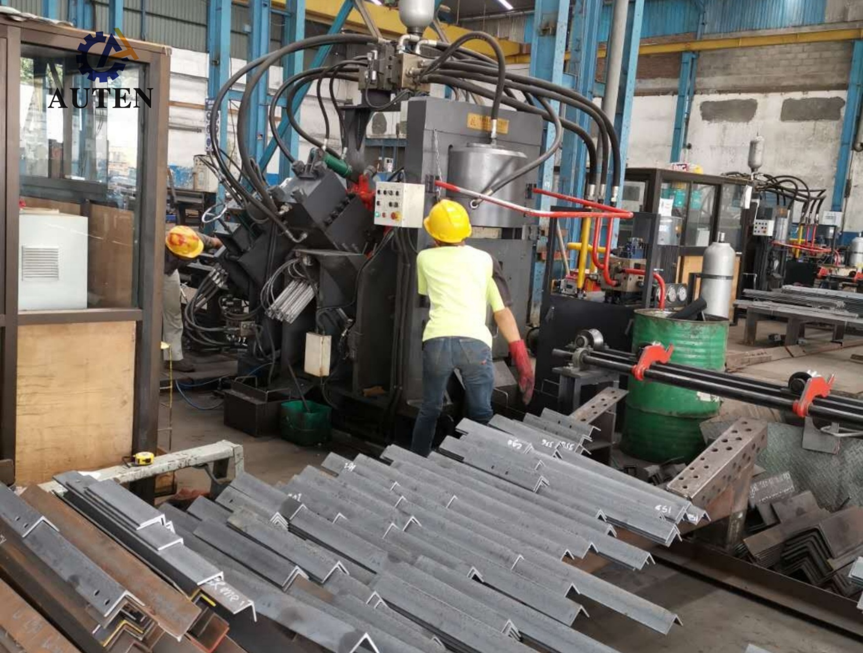 Cost Effective High Speed CNC Punching, Marking And Shearing Line For Angles Production