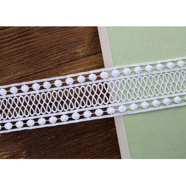 Flat Polyester Milk Silk Lace Trim French Venice Guipure For Garment Accessories