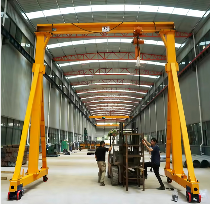 Electric Mobile Portable Adjustable Mini Gantry Crane without Rail Mounted