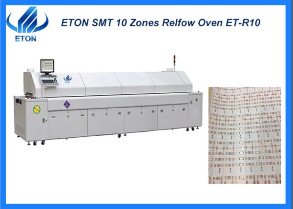 Natural Air Cooling System Heating 10 Zones SMT Reflow Oven Machine