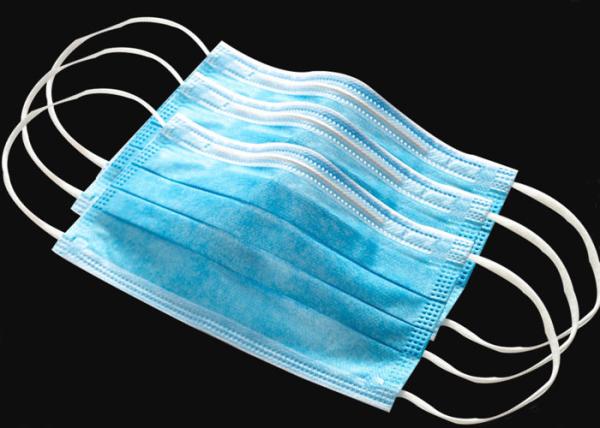 Blue 3 Ply CE Type Civilian Disposable Mouth Mask