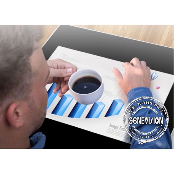 22 Inch Interactive Touch Screen Kiosk Coffee Touch Table Support Wireless Charging