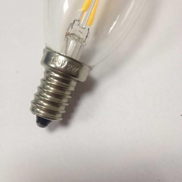 UL ETL listed led filament candle bulb E12 base led candelabra lamp filament COB 2200K 2700K  China manufacturer plant