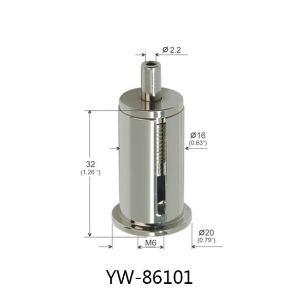 Uno mismo que cierra el agarrador niquelado de la cerradura del apretón de cable sin el casquillo de seguridad YW86101