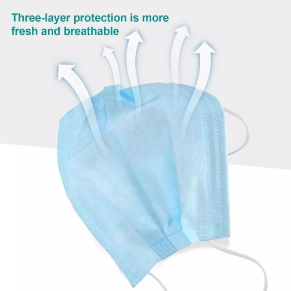 Anti Allergic Disposable 3 Ply Non Woven Face Mask For Health Care