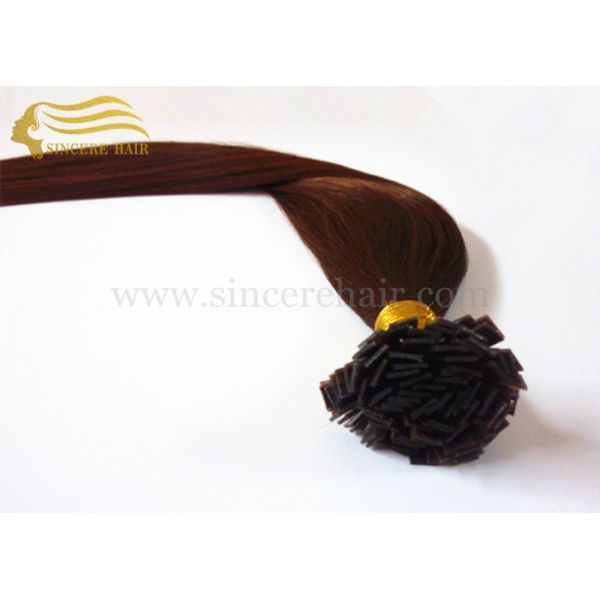 Hot 18" Kertatin Fusion Hair Extensions - 45 CM Brown Keratin Fusion Flat Shape Hair Extensions 1.0 G / Strand For Sale Hot 18