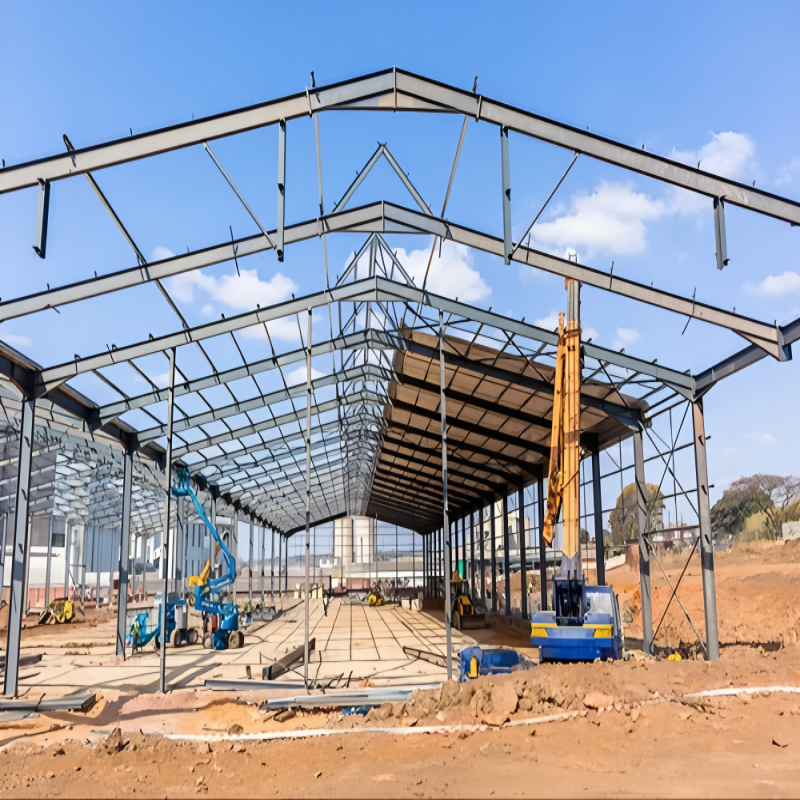 Customized Prefab Steel Structure Warehouse with Seismic Resistance up to 8 Magnitude and Wind Resistance up to 50 m/s Bolt Connection
