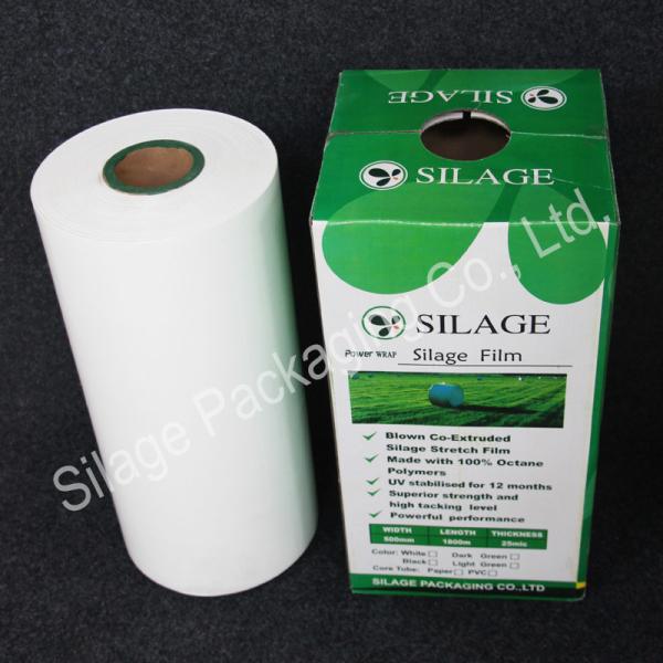 white film,500mm*25mic*1800m, Stretch Film and LLDPE Wrap Silage Film, agriculture packing film