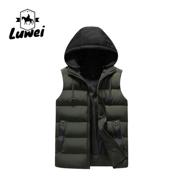 Роскошный на заказ высококачественный безрукавный отменяемый шляпа груз мужское ношение на открытом воздухе зимнее утилитарное жилет жилет