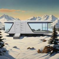 Casa de lujo de 40 pies Contenedor confortable Casa cápsula de espacio pequeño Prefabricado Acero cama modular Hotel Cabina de oficina uso