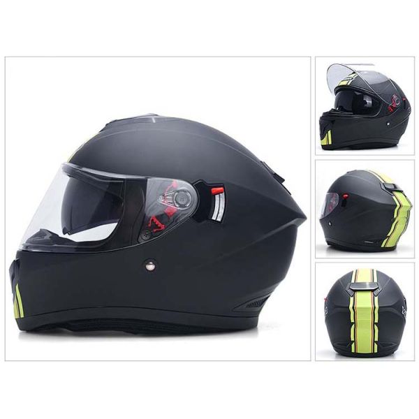 Custom Color Full Face DOT FMVSS 218 Motorcycle Helmet Equipped with PC Strong Visor