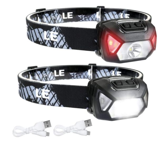 2000 Lumens Waterproof IP65 Motion Sensor LED Headlamp Work Light with Rechargeable Battery