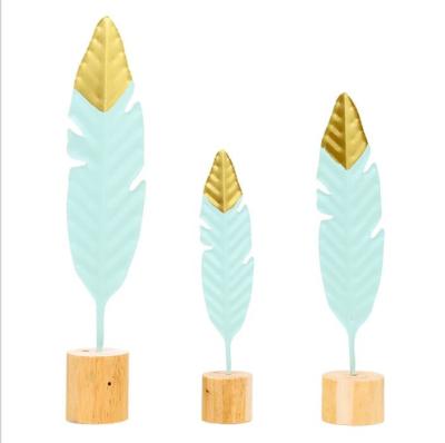 Nordic style iron art feather decorative furnishing articles