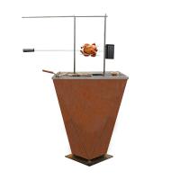 Grilles en acier à surface oxydée naturelle à saveur fumée pour cuisson en extérieur au barbecue