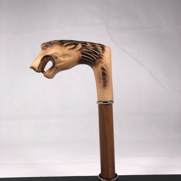Finely Craft Antique Wooden Umbrella Handle Animal Design With No Burrs
