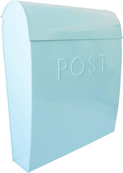 Secure Outdoor Black Townhouse Wall Mount Mailbox with Powder Coating and Lock Option