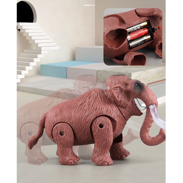 Finished Goods Children's Electric Toy Simulation Mammoth with Lights and Sounds