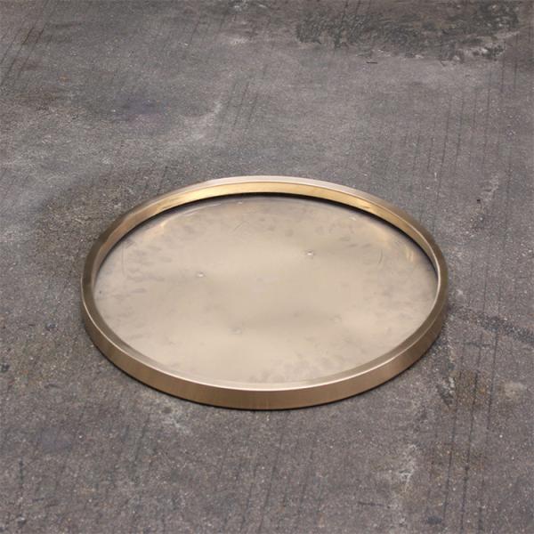 Matte Gold Metal Flower Pot With Detachable Bottom For Living Room