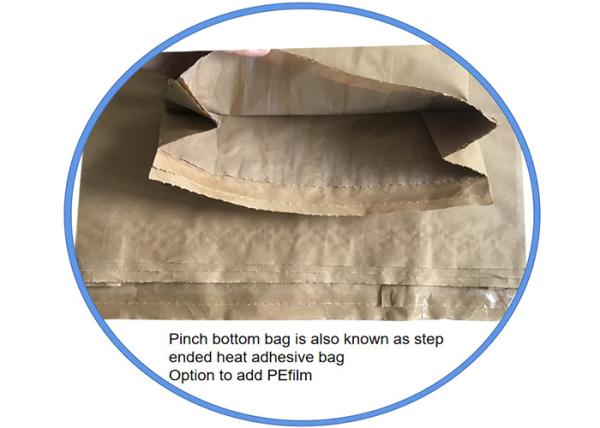 20KG imprimindo feito sob encomenda colou o saco aberto do papel da boca com parte inferior da pitada