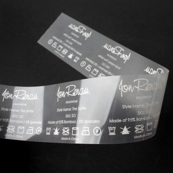 Heat Transfer Clear TPU Garment Washing Care Labels