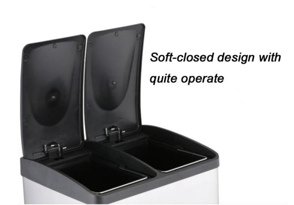 Commercial Dual Compartment Pedal Bin  Trash Bin With Foot Pedal For Kitchen