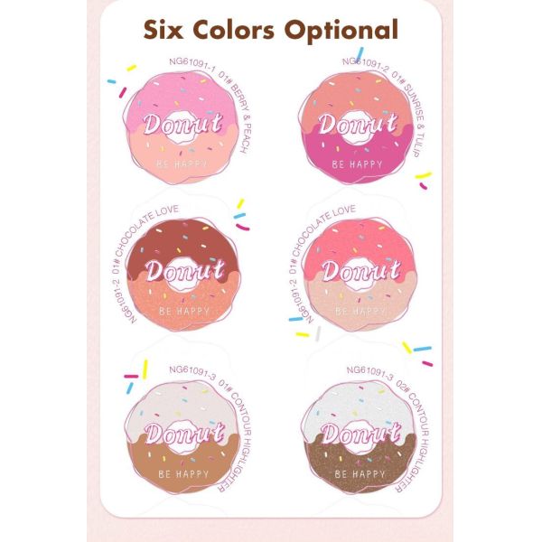 Exquisite Donut Eyeshadow Palette 4.2g Matte Powder Eyeshadow BSCI Certified