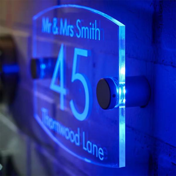 Número de casa LED sinalização acrílica publicidade sinalização de escritório porta placa de hotel porta