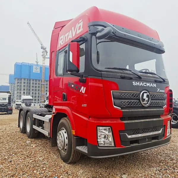 Industrial Construction Goods Cargo Transport Shacman Diesel Engine Trailer Tractor Lorry Truck