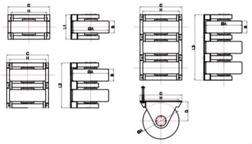 roller type rubber fender