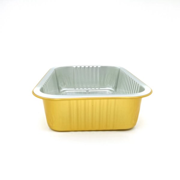 Restaurant Bakery Gold-color Baking Aluminum Foil Tray Container for Food Cooking